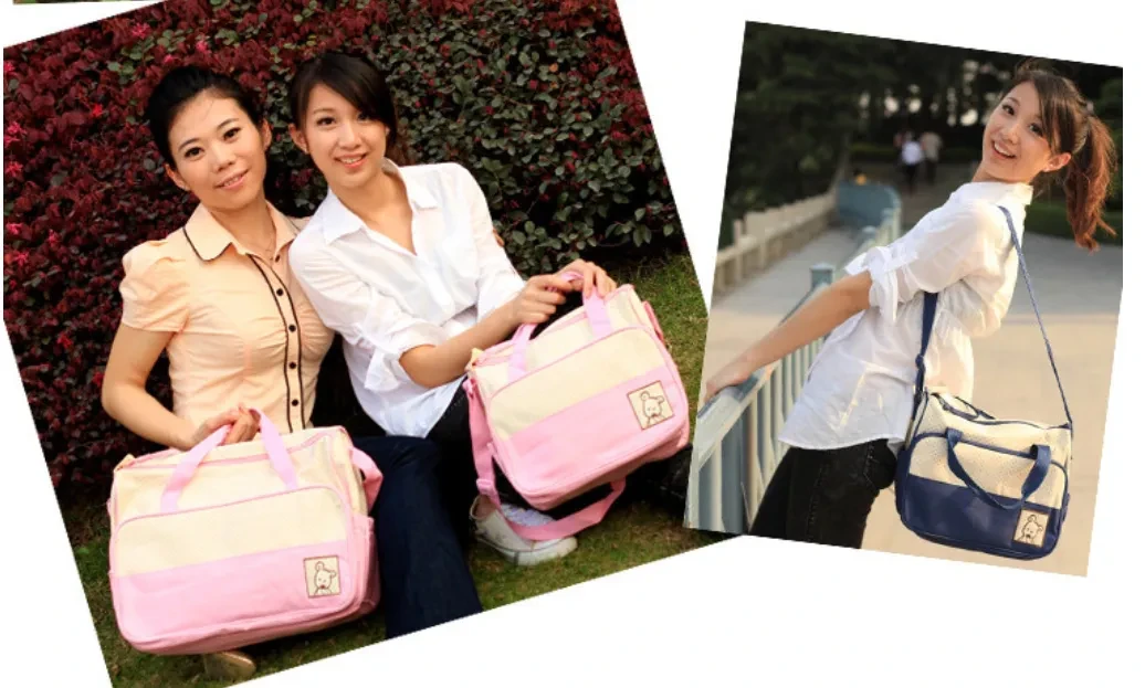 Baby Diaper Bag Suits For Mom Baby Bottle Holder Mother Mummy Stroller Maternity Nappy Bags Sets