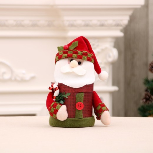 Christmas Supplies Linen Gift Jar Ornament Gift Box Christmas Candy Box