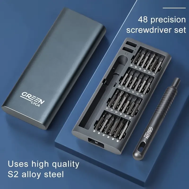 48-in-1 Precision Screwdriver Set with Magnetic Driver Kit and Portable Aluminum Box