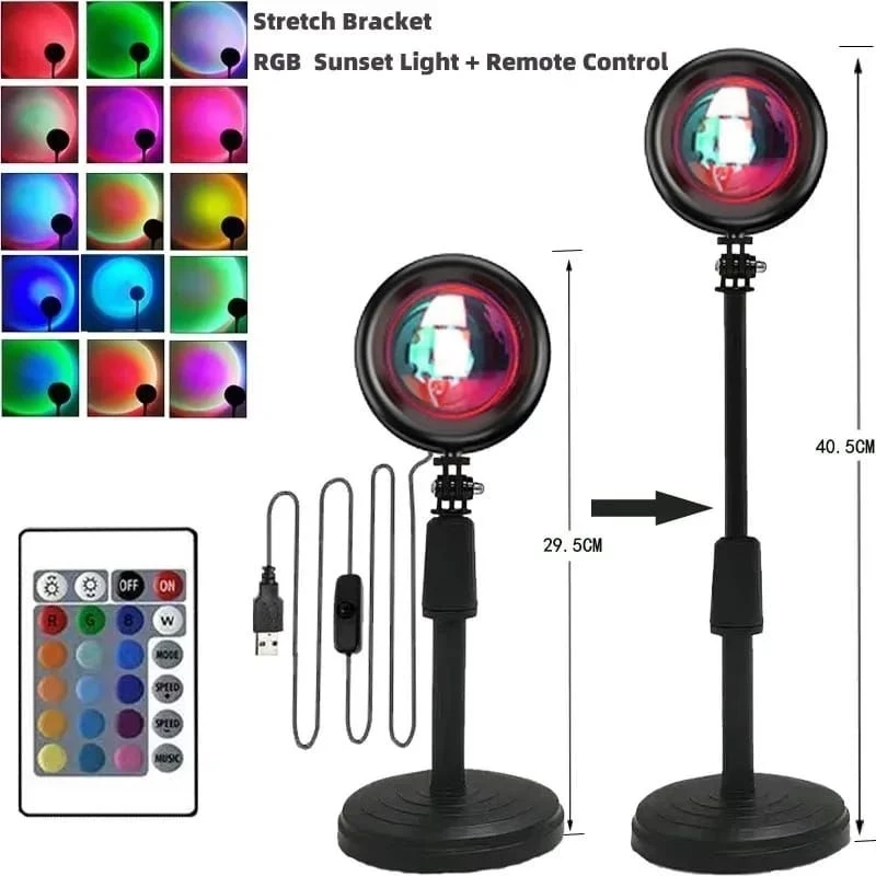 Sunset Projector Lamp LED RGB87 Remote Control 16 Colors