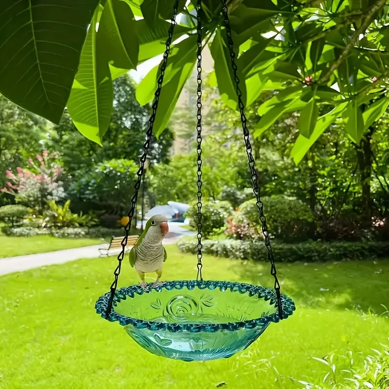 Decorative Hanging Hummingbird Feeder Bird Bath - Outdoor Bird Bathtub Shower Basin