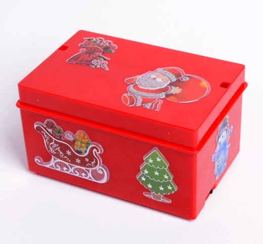 Electric lift Christmas music gift box