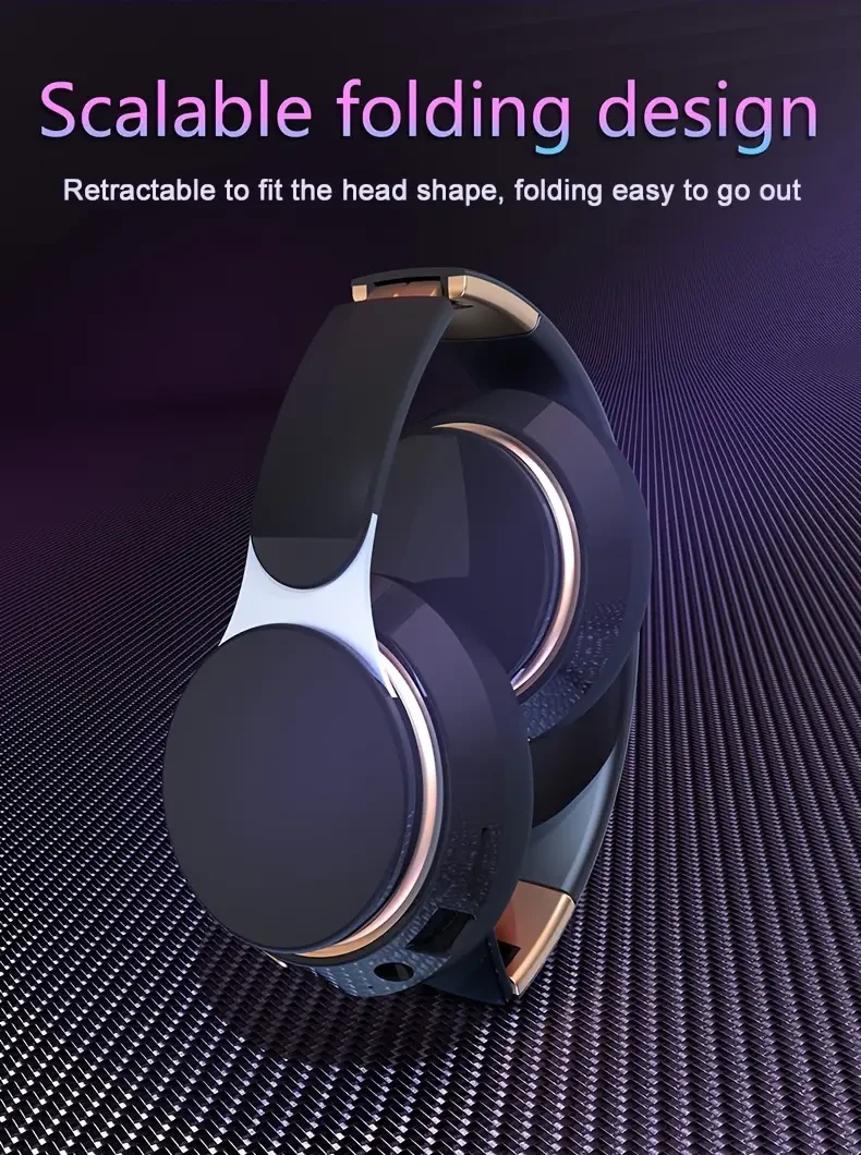 Wireless Headphones, Foldable Design, Compatible With Computers And Mobile Phones