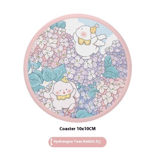 Ins Cartoon Bathroom Diatom Mud Coaster Hydrophilic Pad Quick-drying