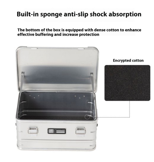 Outdoor Aluminum Alloy Storage Box Camping Metal Portable Vehicle-mounted Wild Camping Equipment