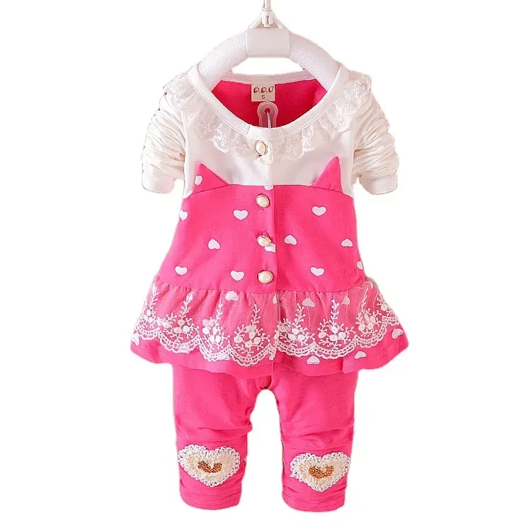 BibiCola Baby Girls Clothing Sets Toddle Tracksuits Kids Tops Pants 2pcs Tracksuits Kids Girls Clothes Baby Girl Clothes Set