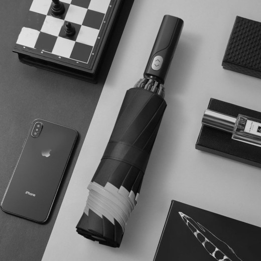 Automatic Reflective Strip Reverse Umbrella 10-bone Umbrella