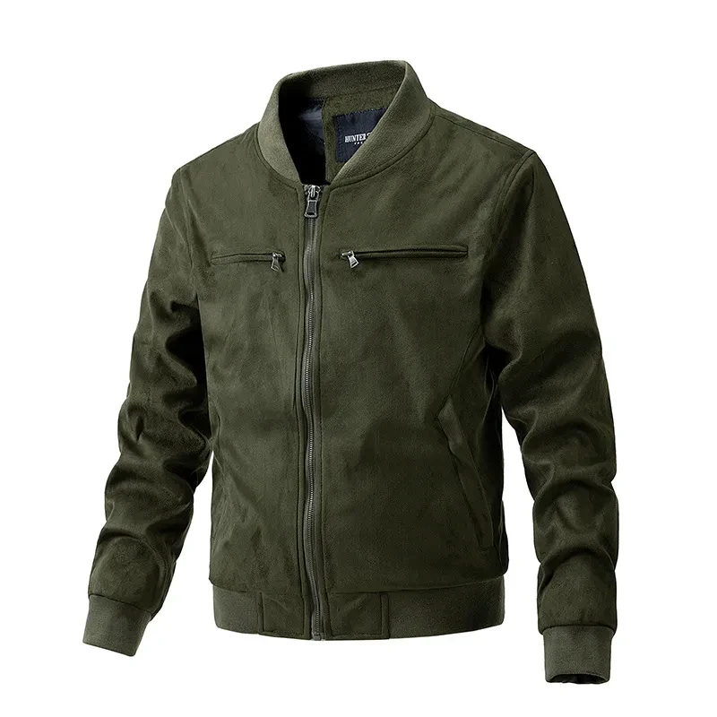 Men's Suede Stand Collar Jacket