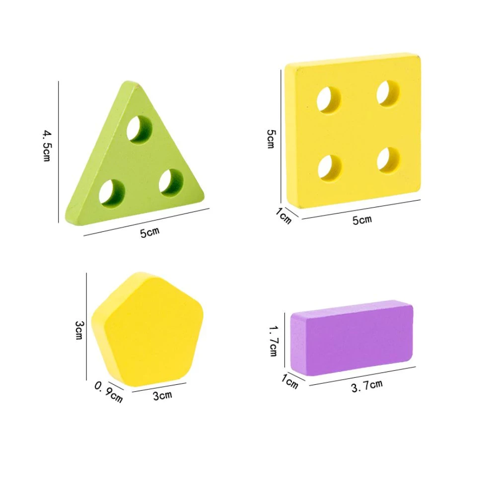 MK907 Toy Education Wooden Motorcycle Puzzle Geometry Wooden 3D Toy Box