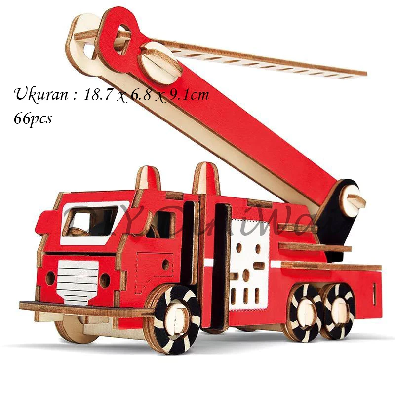 Puzzle 3D DIY Wood Material Model CAR / Car-Mobile Jeep Puzzle Children (Hoe & Display)