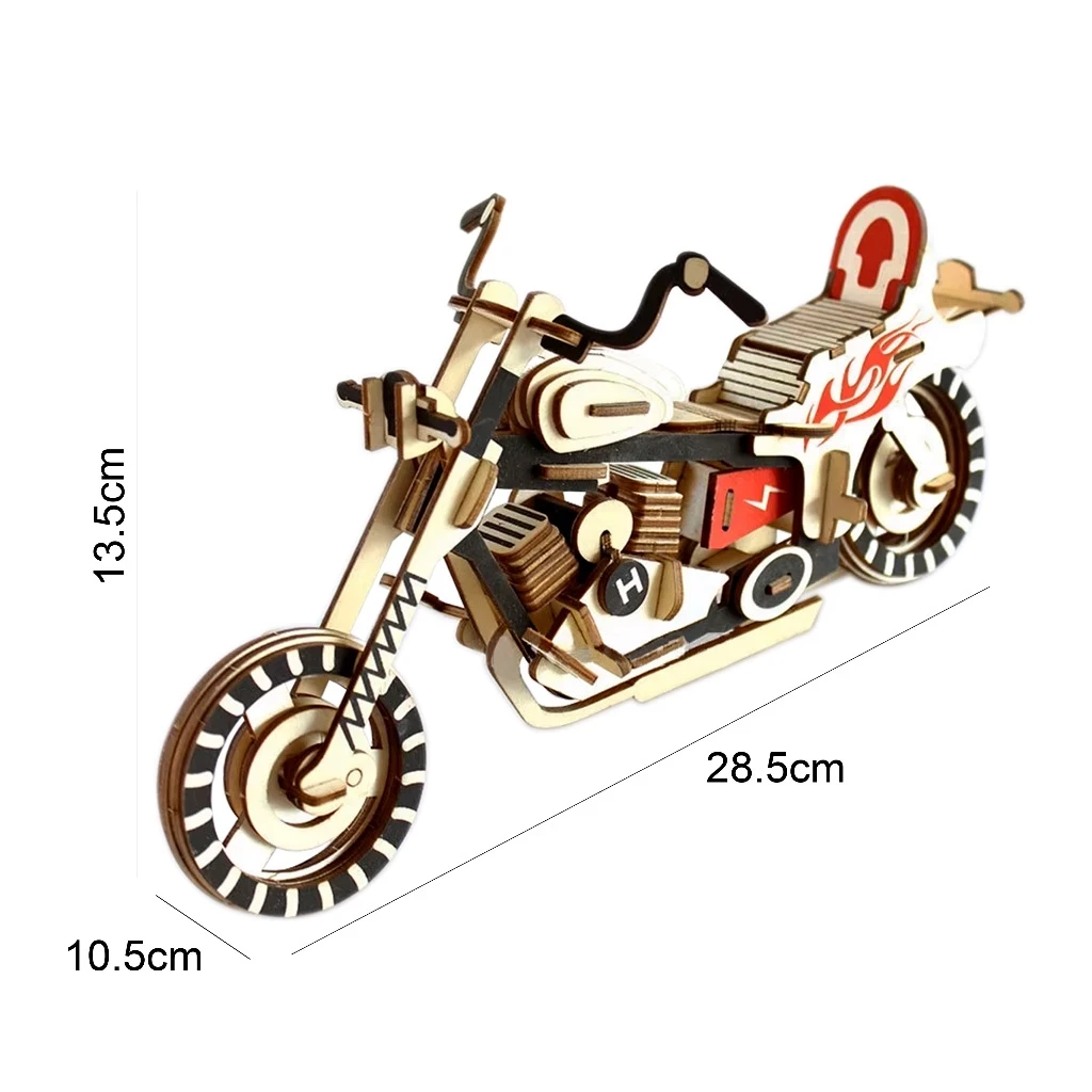 Wooden Puzzle - 3D Wooden Puzzle Vehicle - DIY - simulation motor big