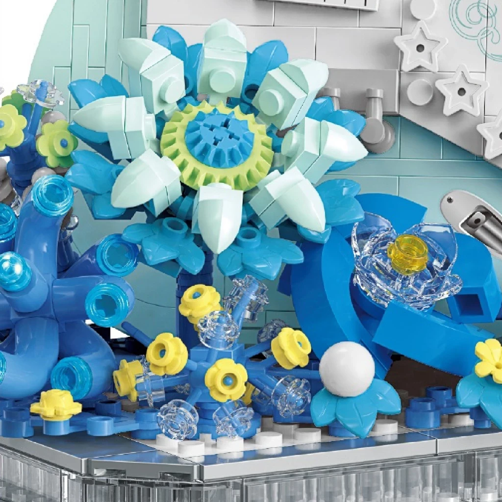 Block City- Balody Guitar Flower Puzzle Brick Brick Flower & Guitar Milk Block