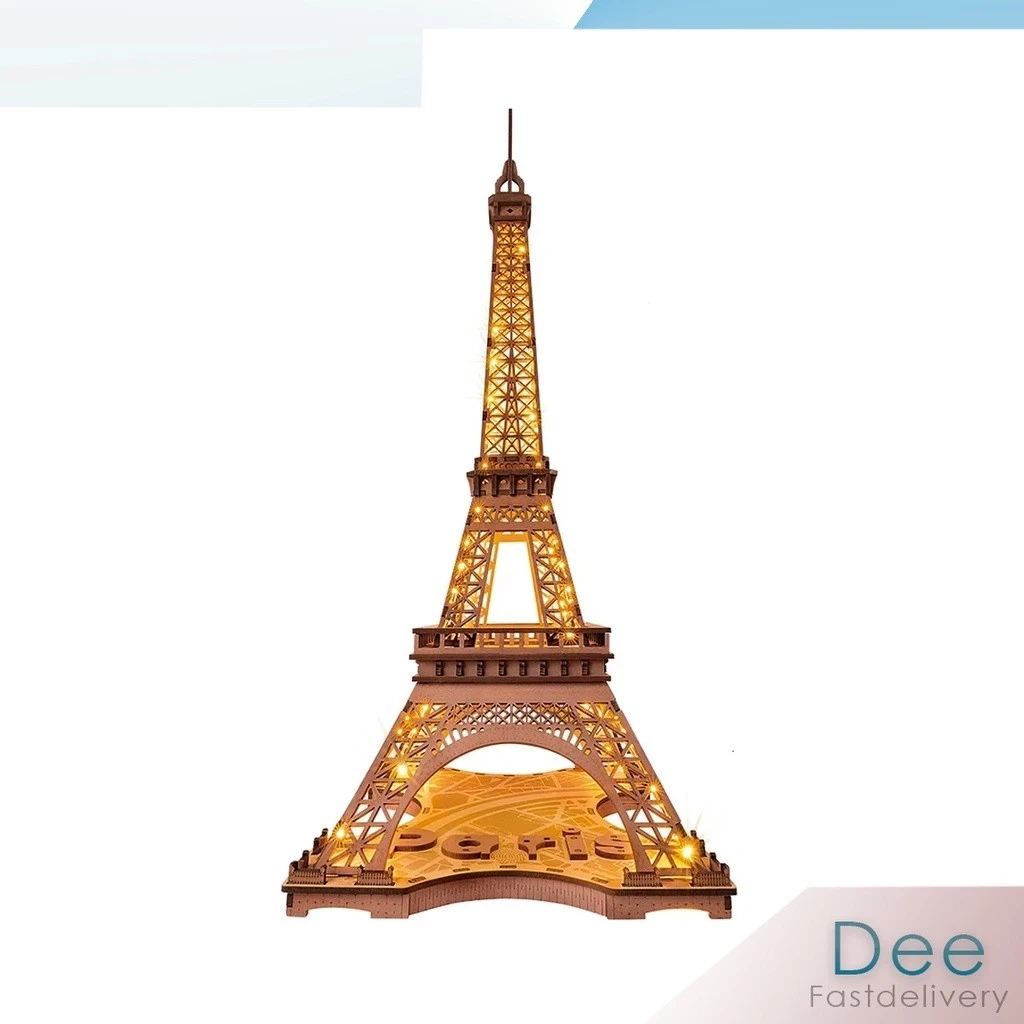 Rolife Night of the Eiffel Tower 3D Wooden Puzzle TGL01 - DE-RLTGL01