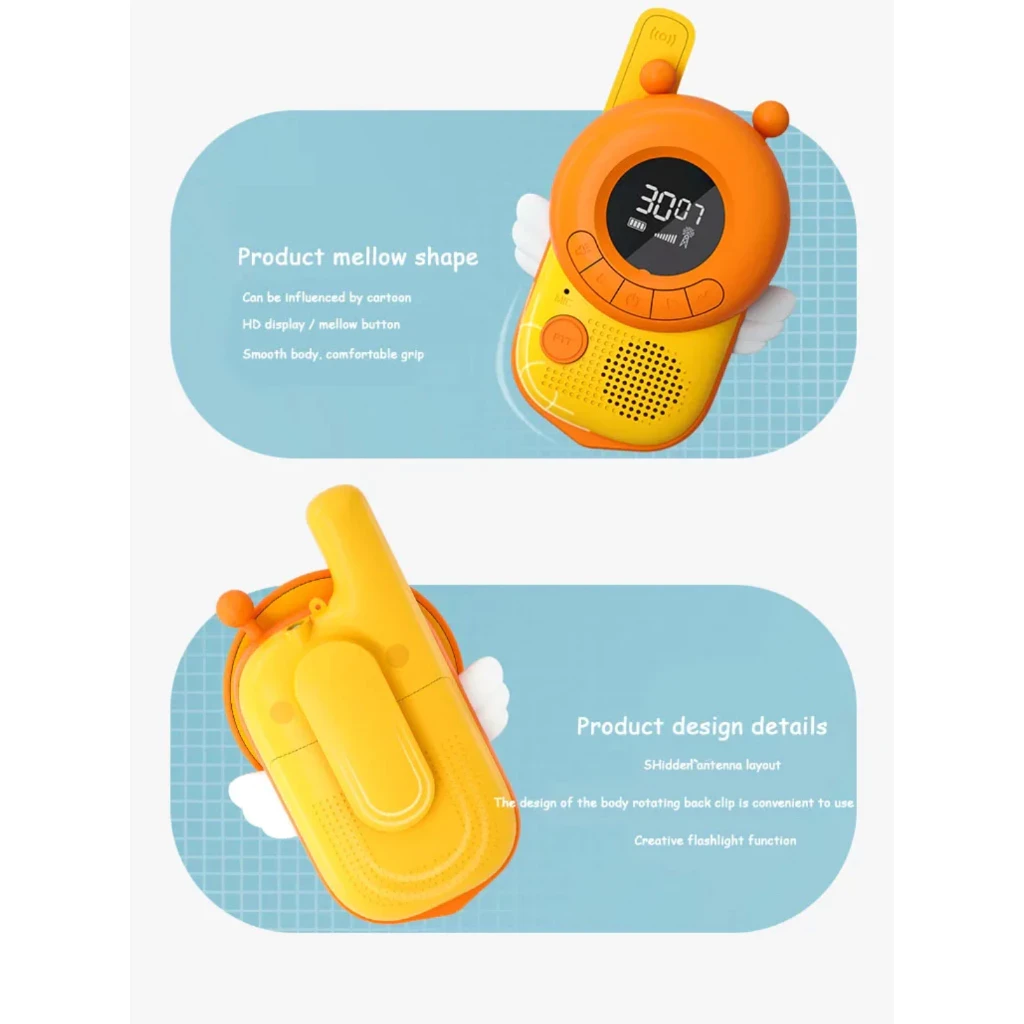Bee 3KM HT Long Distance Voice Telephone 3 KM 2pcs Walkie-Talkie Radio Kids