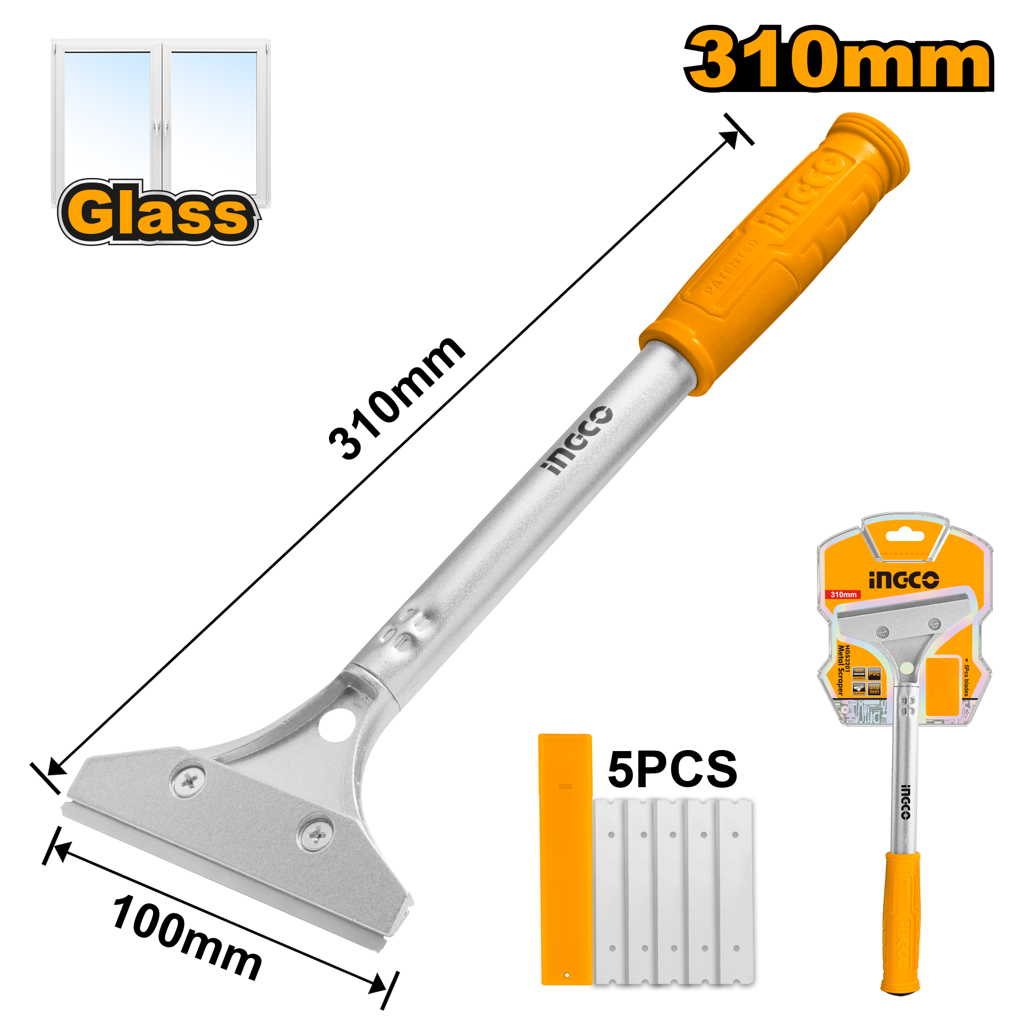 Metal scraper 310mmx100mm