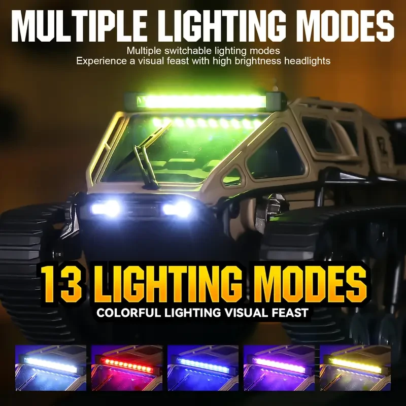 High Horsepower Remote-controlled Tank, Off-road Vehicle, Armored Vehicle, All Terrain Track, Adjustable Speed, High-speed Climbing, Drifting, Boys' Outdoor Toy Car With Two Rechargeable Batteries