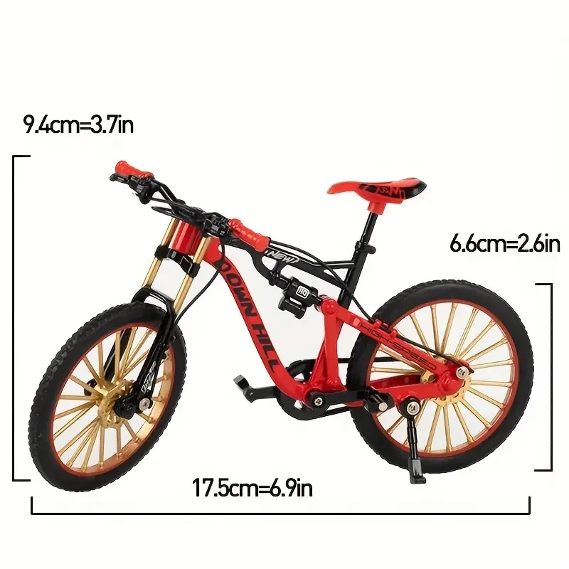 1:8 Scale Alloy Mountain Bike Model Toy - Shock Absorption, Detachable Mini Finger Bike for Home, Bedroom, Living Room, Office Decoration Christmas Holiday Gift