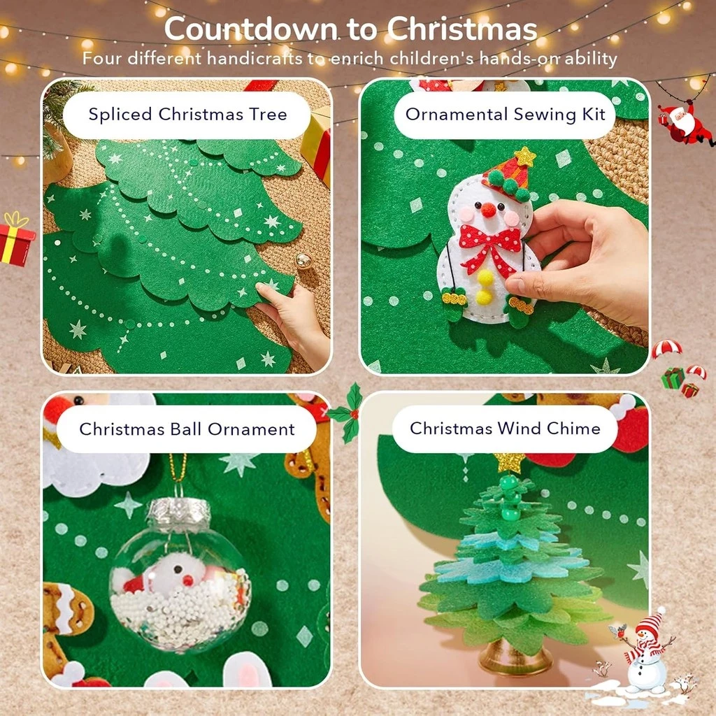 Christmas DIY Poke Fun Christmas Advent Calendar Educational Toys Creative Arts Gifts Christmas Hampers Xmas Kids Toys