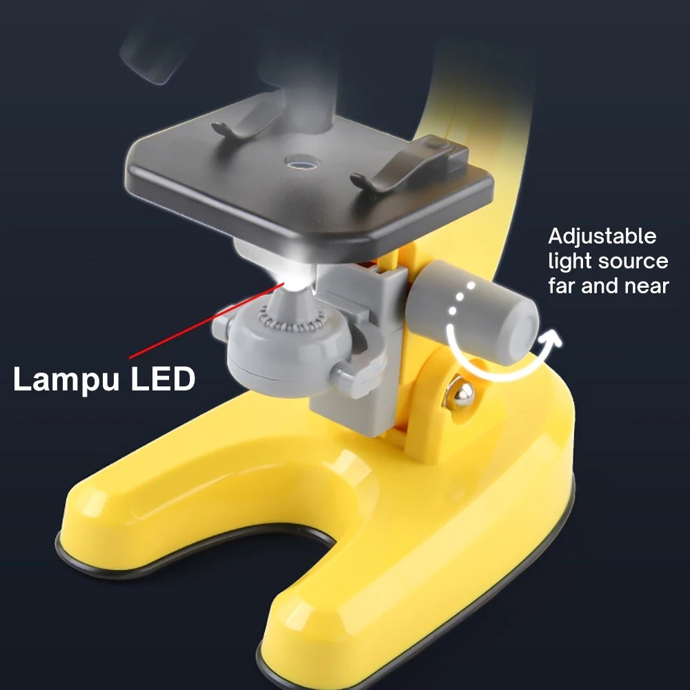 24H1200X Microscope Biology Toys Microscope LED Kit Lab Home School Educational Science Toys for Kids/Educational Toys