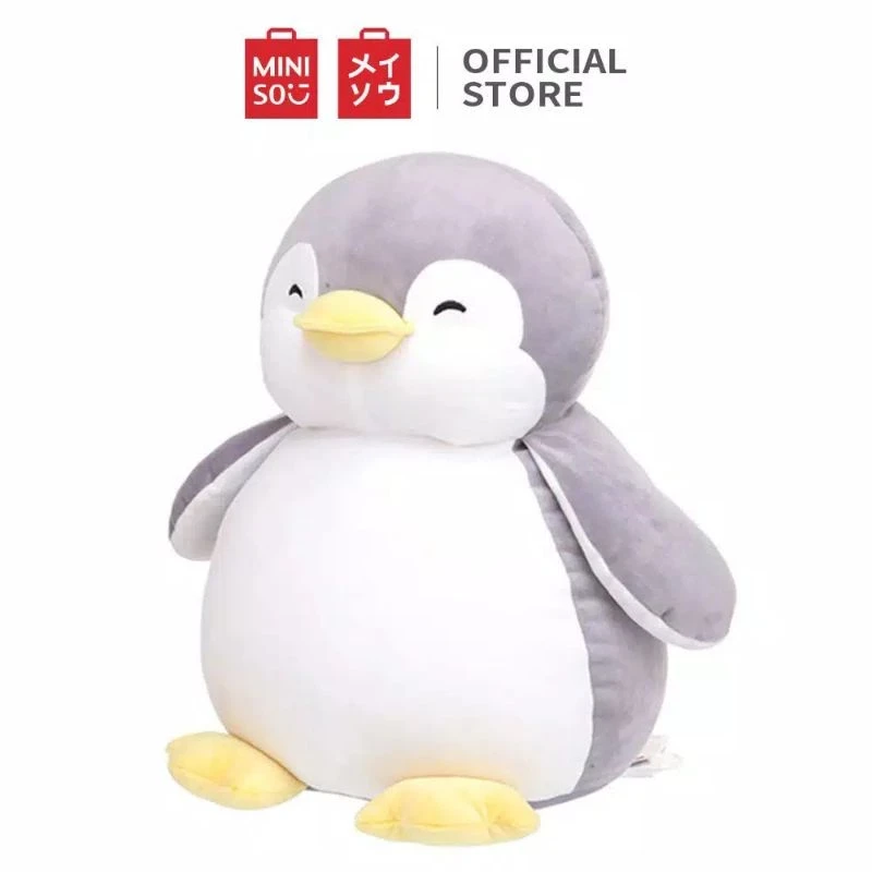 Doll Plush Toys PP Cotton Soft and Cute Fuzzy Plush Ash Penguin Size 40 Cm Funny and Cute