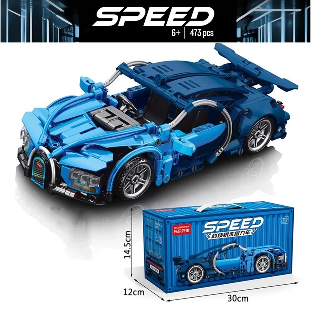 MASS Toys DIY Racing Balok Lamborghini Model Stacking 513PScs -1:18Carboy Toy Simulation Boys