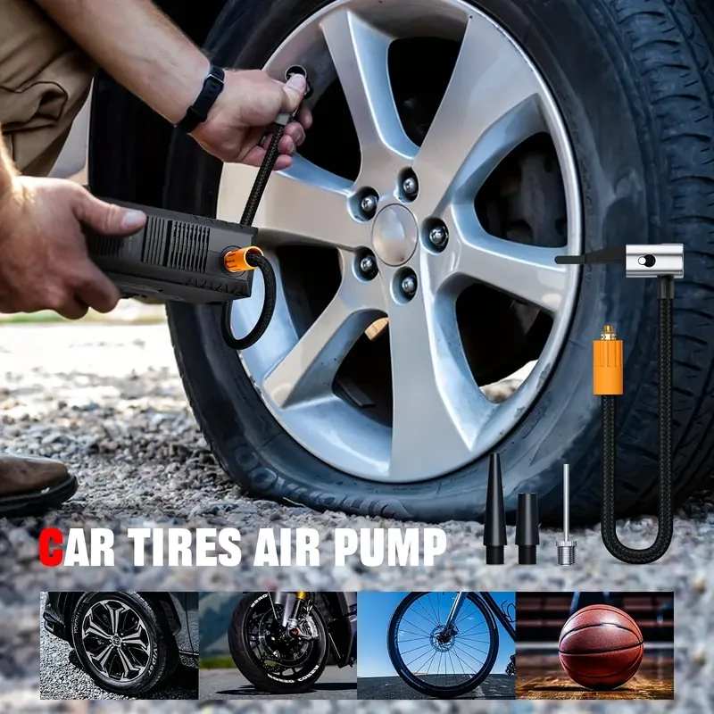 HPBS 5000A Portable Jump Starter With Air Compressor- 12V Battery Booster With 150 PSI Tire Inflator Air Pump For Up To 2.11gal Gas And 1.72gal Diesel Engines, Car Jump Box With LED Light, Fast Charging USB Output, And Multiple Safety Protections