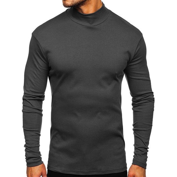 Casual Turtleneck Long Sleeve Pullover T-Shirt