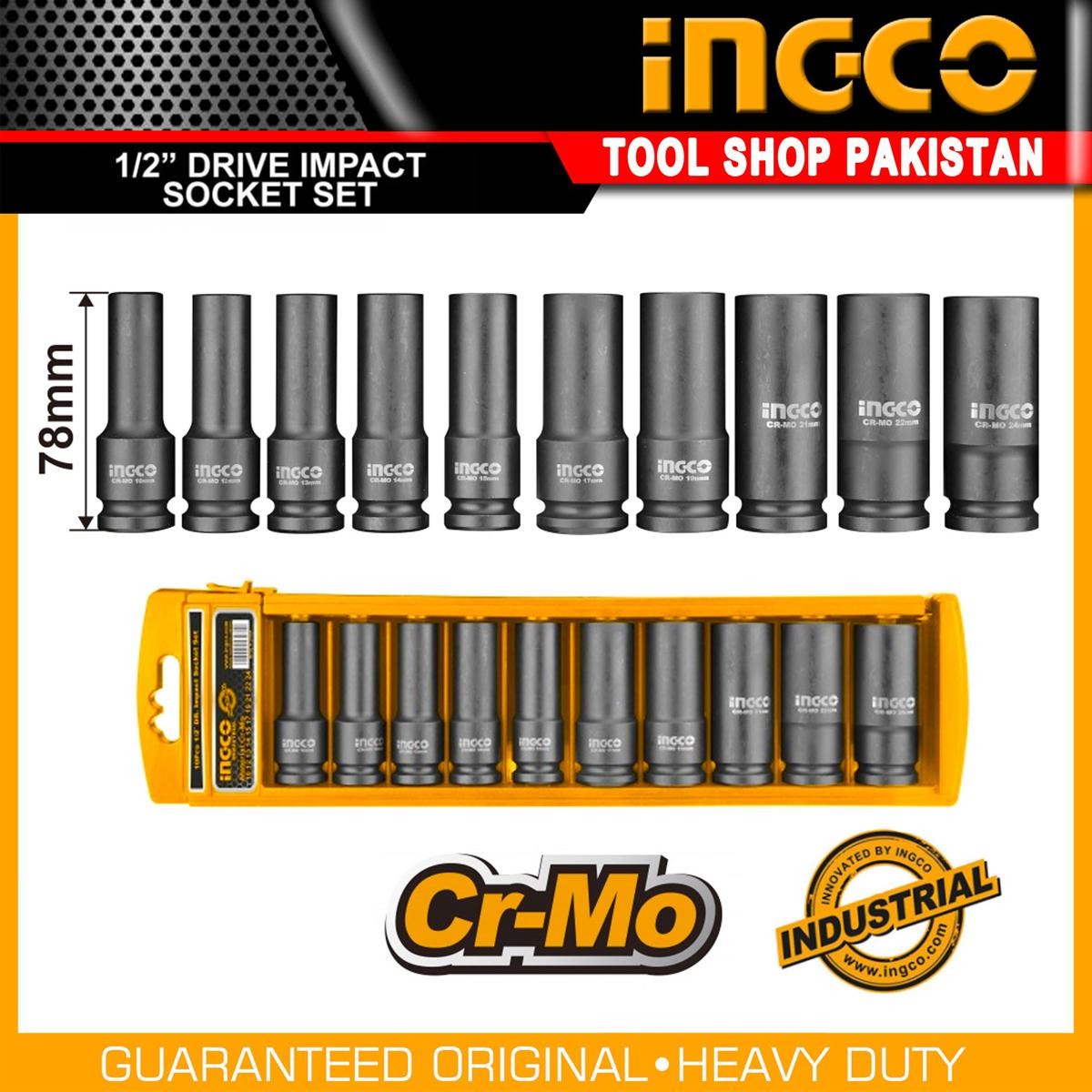 10-Piece 1/2 Deep Impact Socket Set