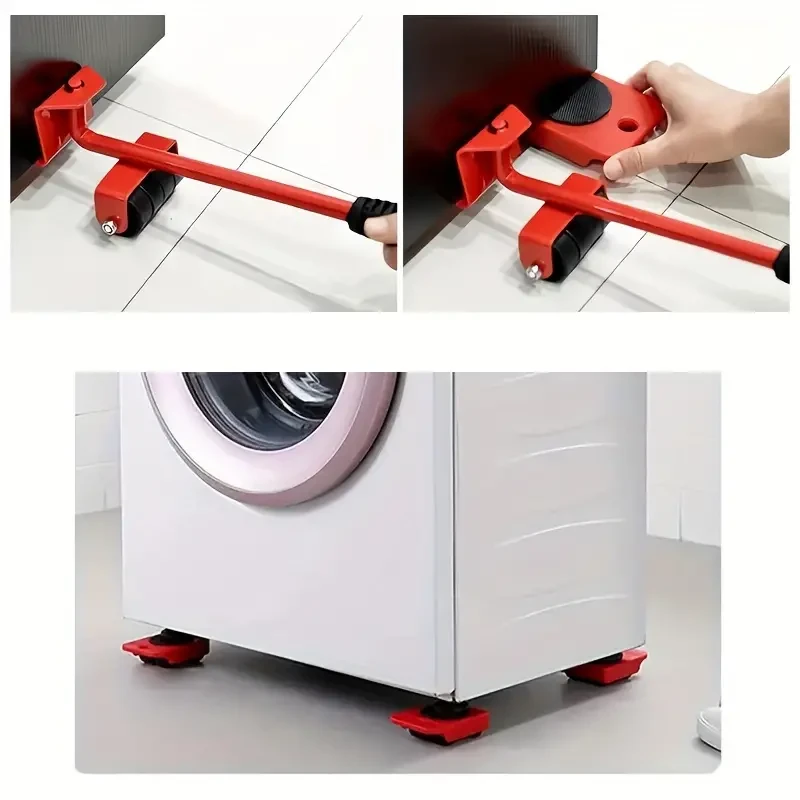 Set of 5 Furniture Lifters with 360 Rotatable Pads - Furniture Slides Kit