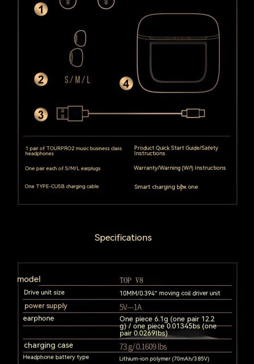 Smart Screen Noise-reduction Bluetooth Headset Smart Sports Waterproof And Sweatproof Ultra-long Life Battery For JBL