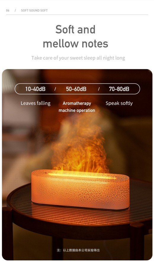 Creative Lava Colorful Flame Aroma Diffuser Desktop Atmosphere Humidifier