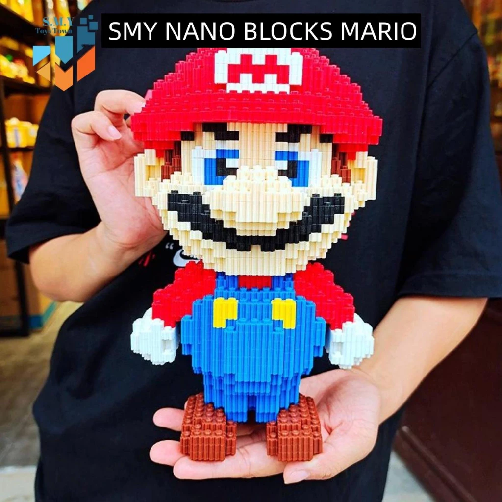 SMY Toystown Nano Blocks Super Mario Bros. 3D Model, Toy Block Stacking, DIY Construction Block, Jumbo Bricks Magic Block Great