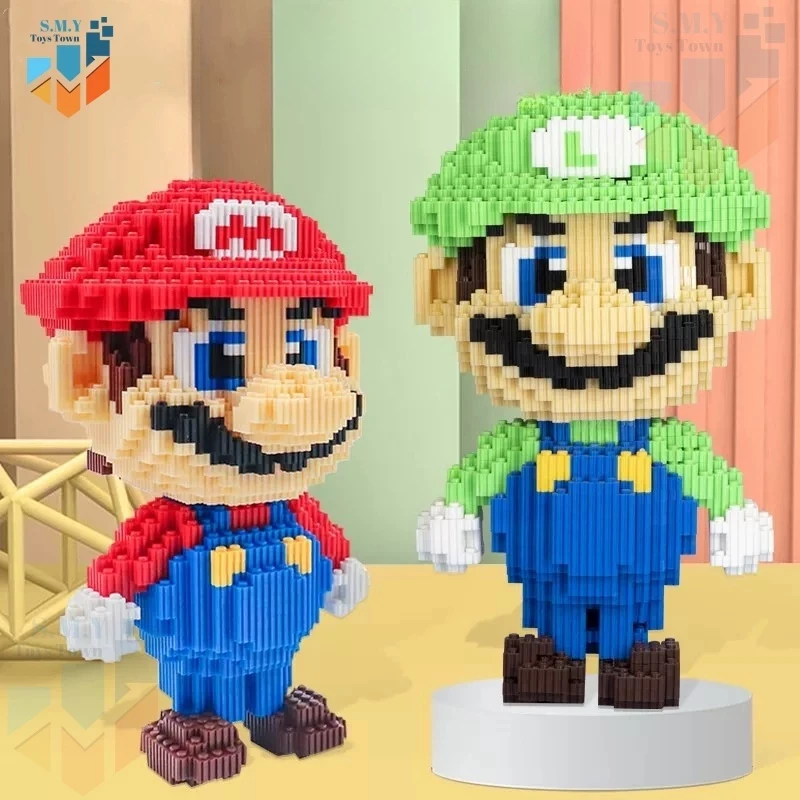 SMY Toystown Nano Blocks Super Mario Bros. 3D Model, Toy Block Stacking, DIY Construction Block, Jumbo Bricks Magic Block Great