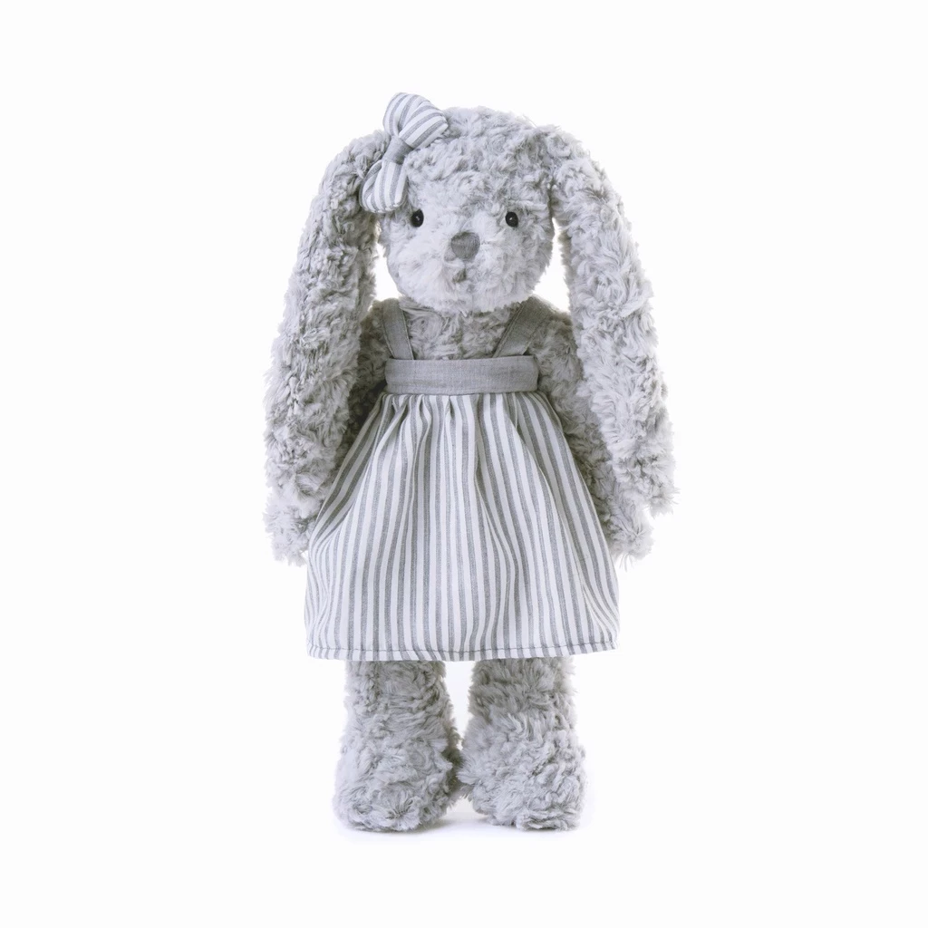 Stripe Dress Bunny | Baby Bunny Stuffed | Plush Doll Premium