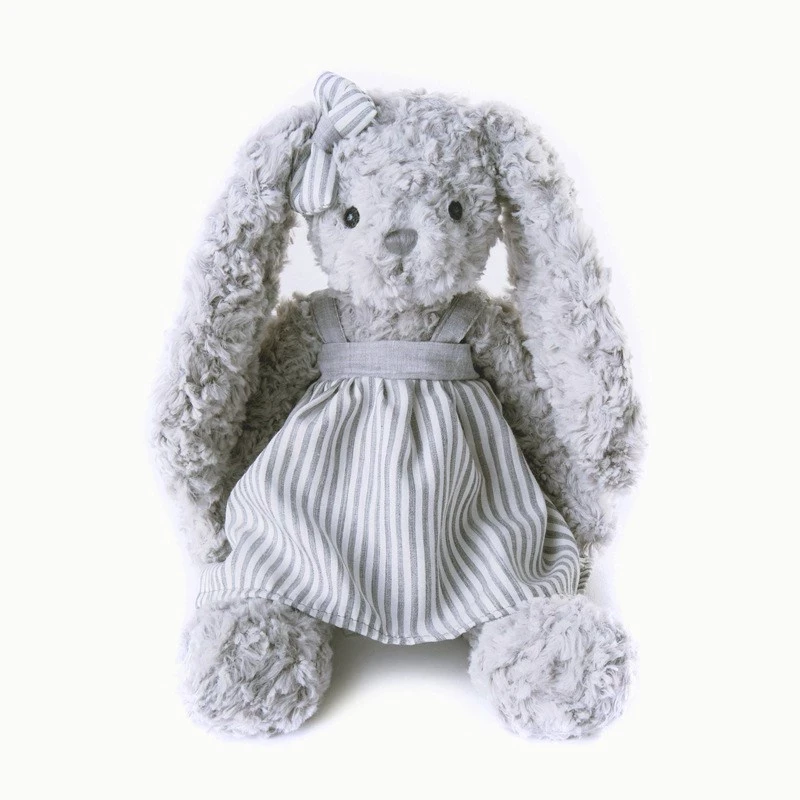 Stripe Dress Bunny | Baby Bunny Stuffed | Plush Doll Premium