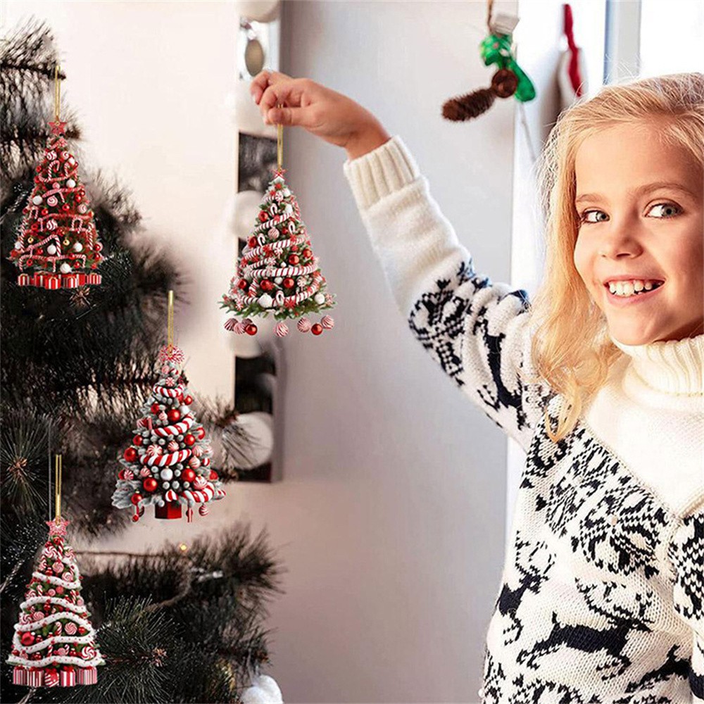 4PCS Christmas Tree Hanging Ornaments Pendant