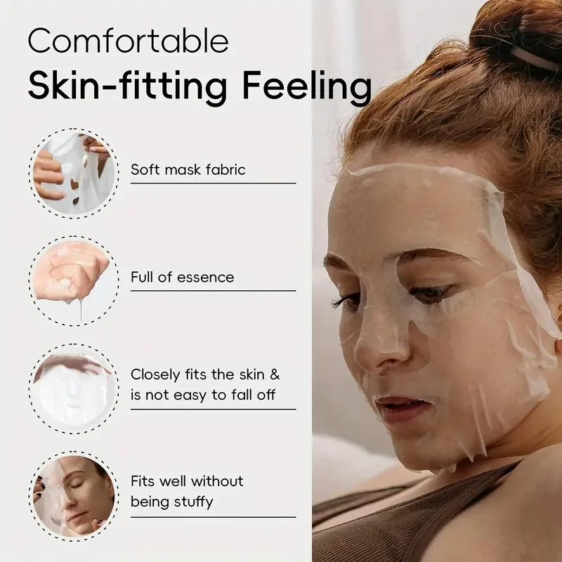 LAIKOU 20pcs Hydrating Sheet Masks for All Skin Types - Vitamin C, Snail & Sakura Essences | Moisturizing & Nourishing | Hypoallergenic | Perfect Gift for Valentine's Day & Christmas