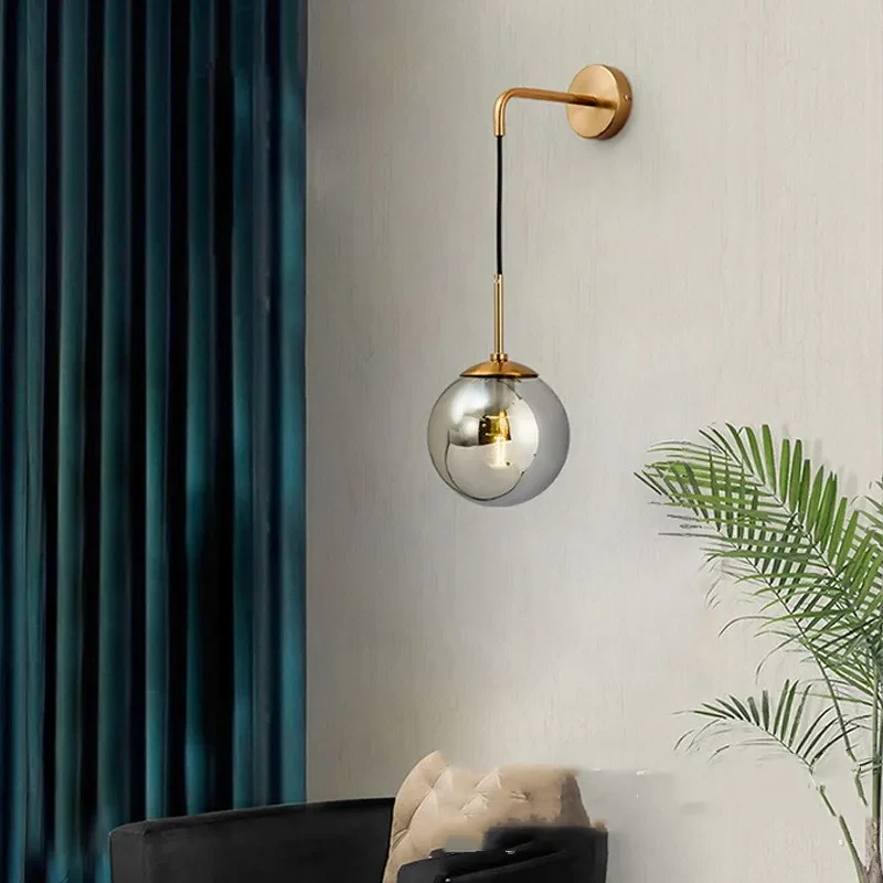 Nordic Glass Wall Lamp Living Room