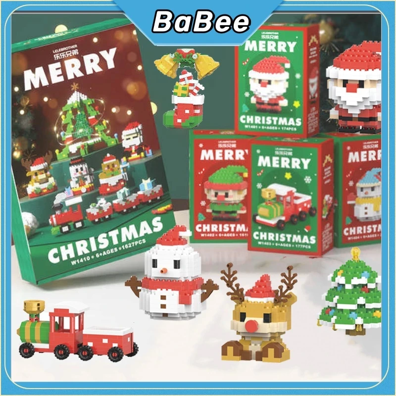 Babee Toy Christmas Nano Block Christmas Toys Stacking Building Block Block Snowman Bricks Educated Gift
