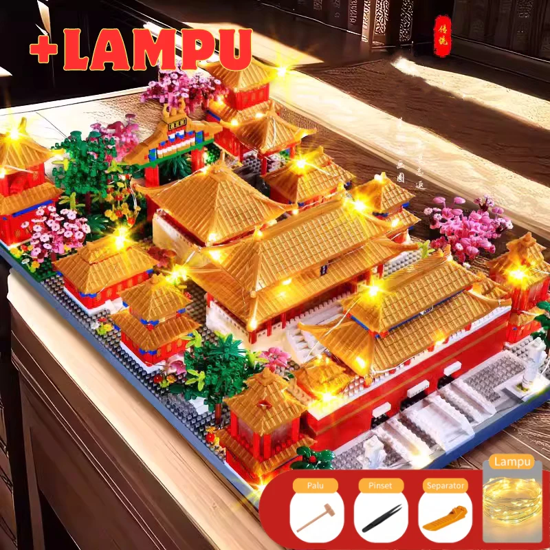 Toy Nano Block City Banned Building Block Block Stacking Chinese Architecture Block Brick Gift