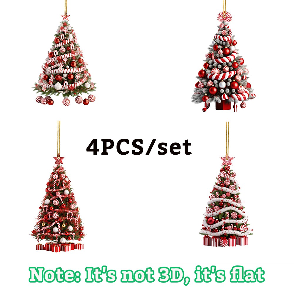 4PCS Christmas Tree Hanging Ornaments