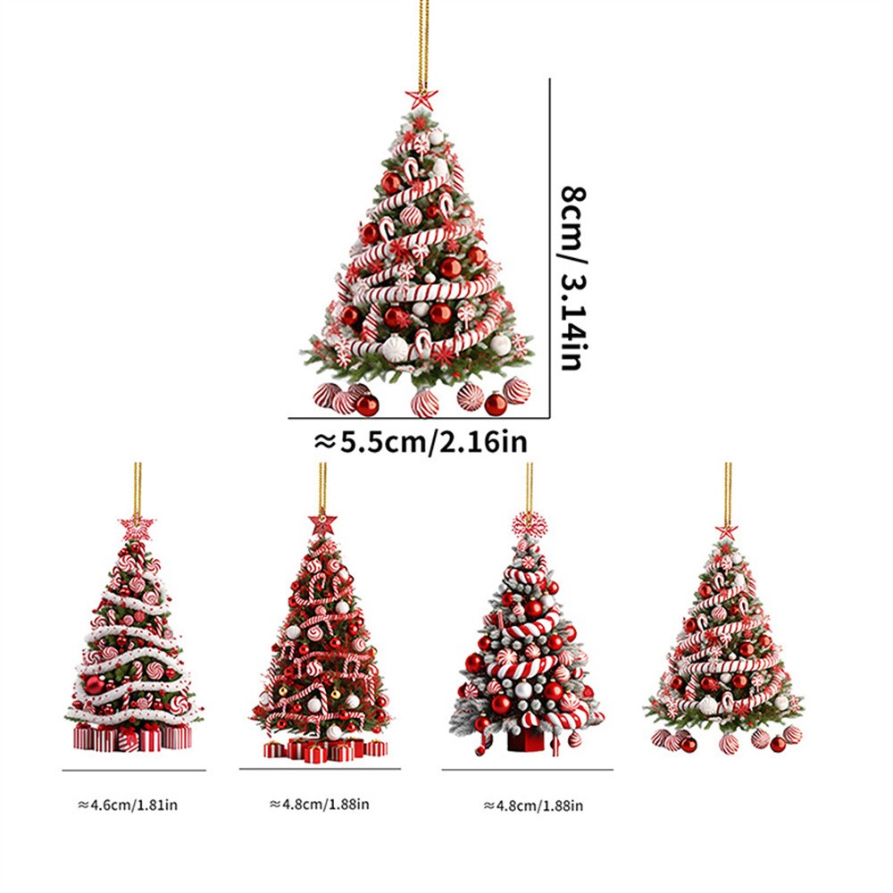 4PCS Christmas Tree Hanging Ornaments