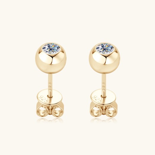 Amazon Foreign Trade Small And Personalized Water Bubble Moissanite Ear Studs