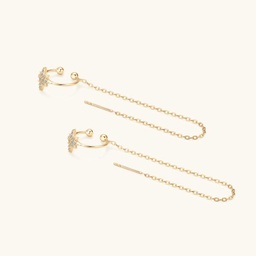 Japanese And Korean All-match High-grade Diamond Hanging Earrings