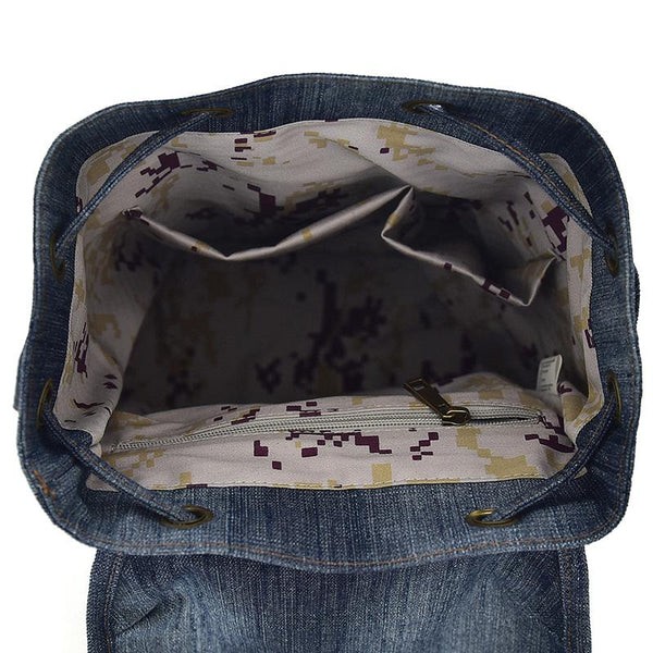 Men's Vintage Denim Backpack