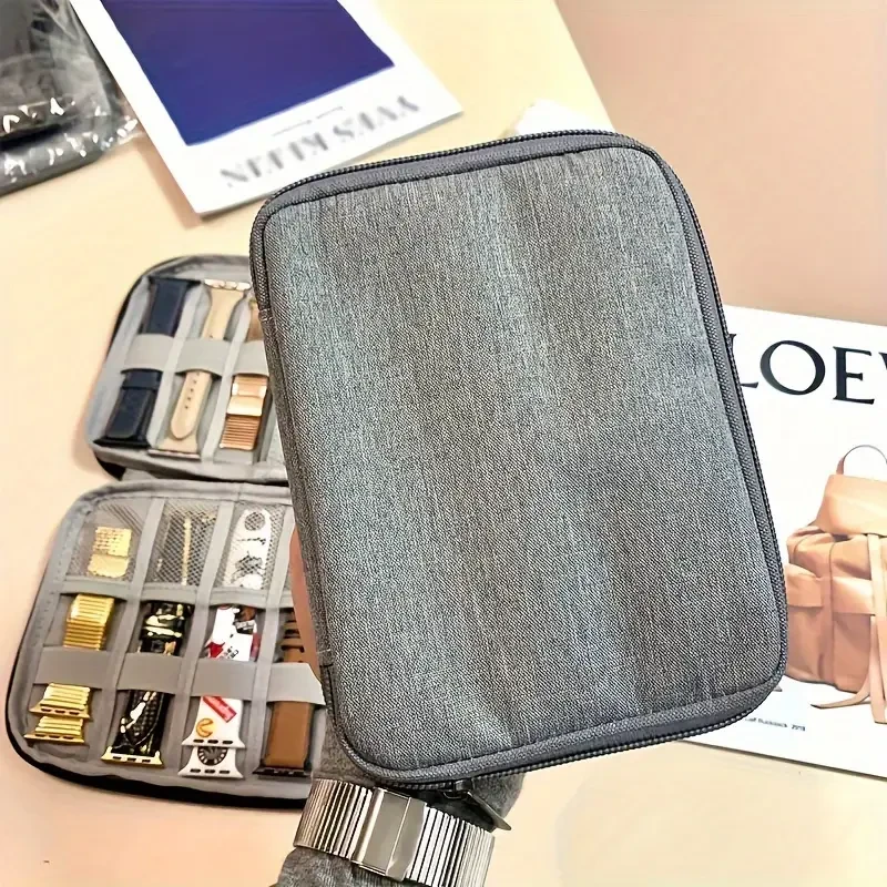 Travel Essentials Multi-Pocket Cable Organizer Bag - Small Charging Cord Storage and Accessory Bag