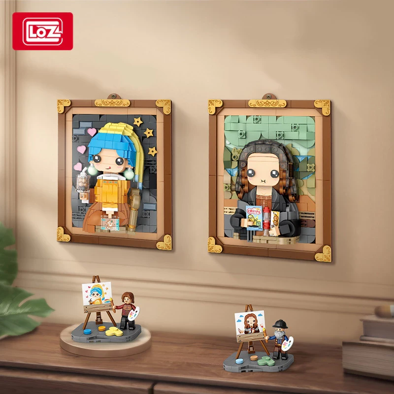 Block City-LOZ 3D DIY Series Painting Puzzle Block Painting Bricks Nano Blocks Famous Painter Educational Toys