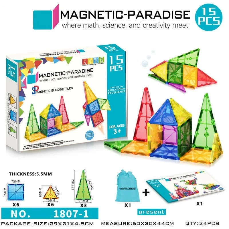 Magnetic Paradise 3D Kids Educational Puzzle Stacking Block Magnet Toy