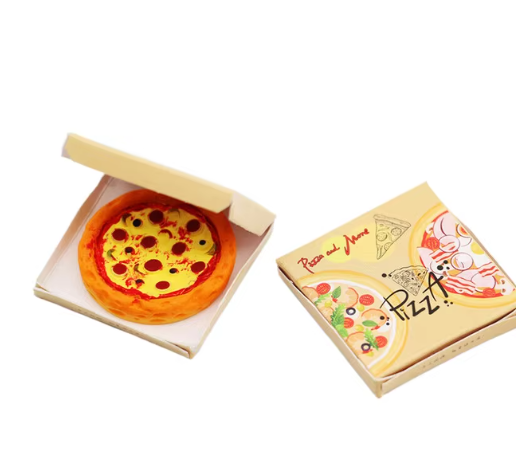1Set 1:12 Dollhouse Miniature Pizza with Packing Box Model Kitchen Food Decor Toy Doll House Accessories Kids Pretend Play Toys