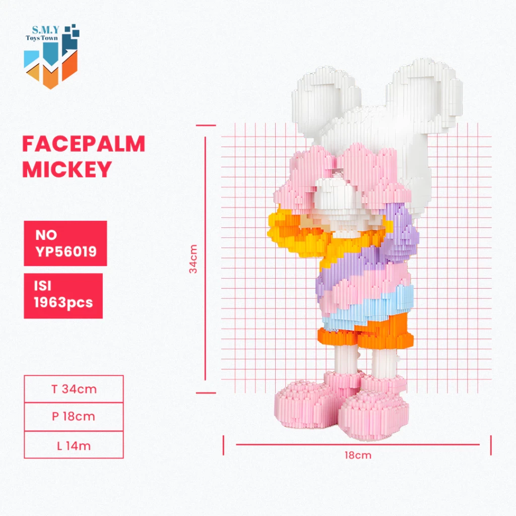 SMY Toystown Brick Nano Block Mickey & Minnies Medium - Anime Figure Bricks Education Nano Block / 3D Flock Toys